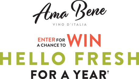 Enter for a chance to WIN Hello Fresh for a year. 1 grand prize of a $1,000 Hello Fresh gift card and 9 secondary prizes of a $100 Hello Fresh gift card from Ama Bene.